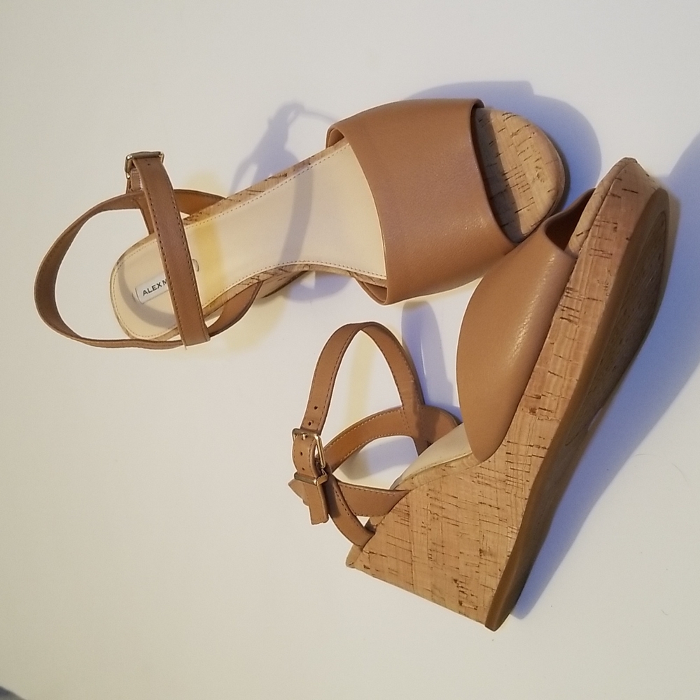 Alex Marie Tan Wedge Sandals